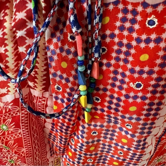 Anthropologie Tanvi Kedia patterned chiffon maxi dress 408 - Picture 7 of 12